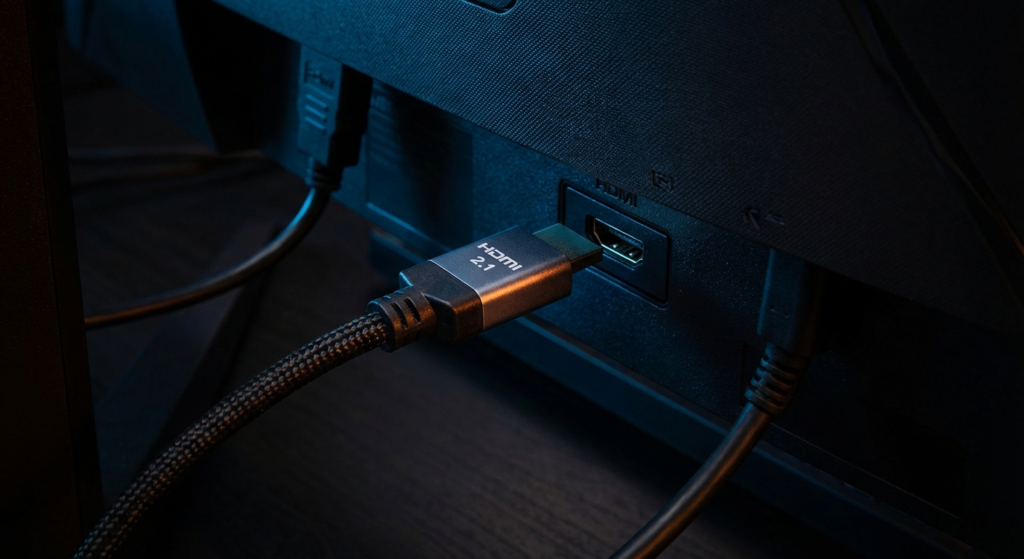 HDMI 2.1ケーブルとゲーミングモニター