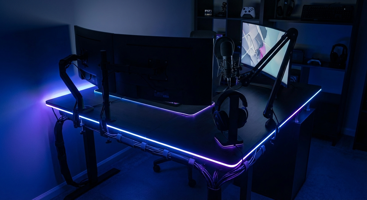 ゲーミングデスクのセットアップ例