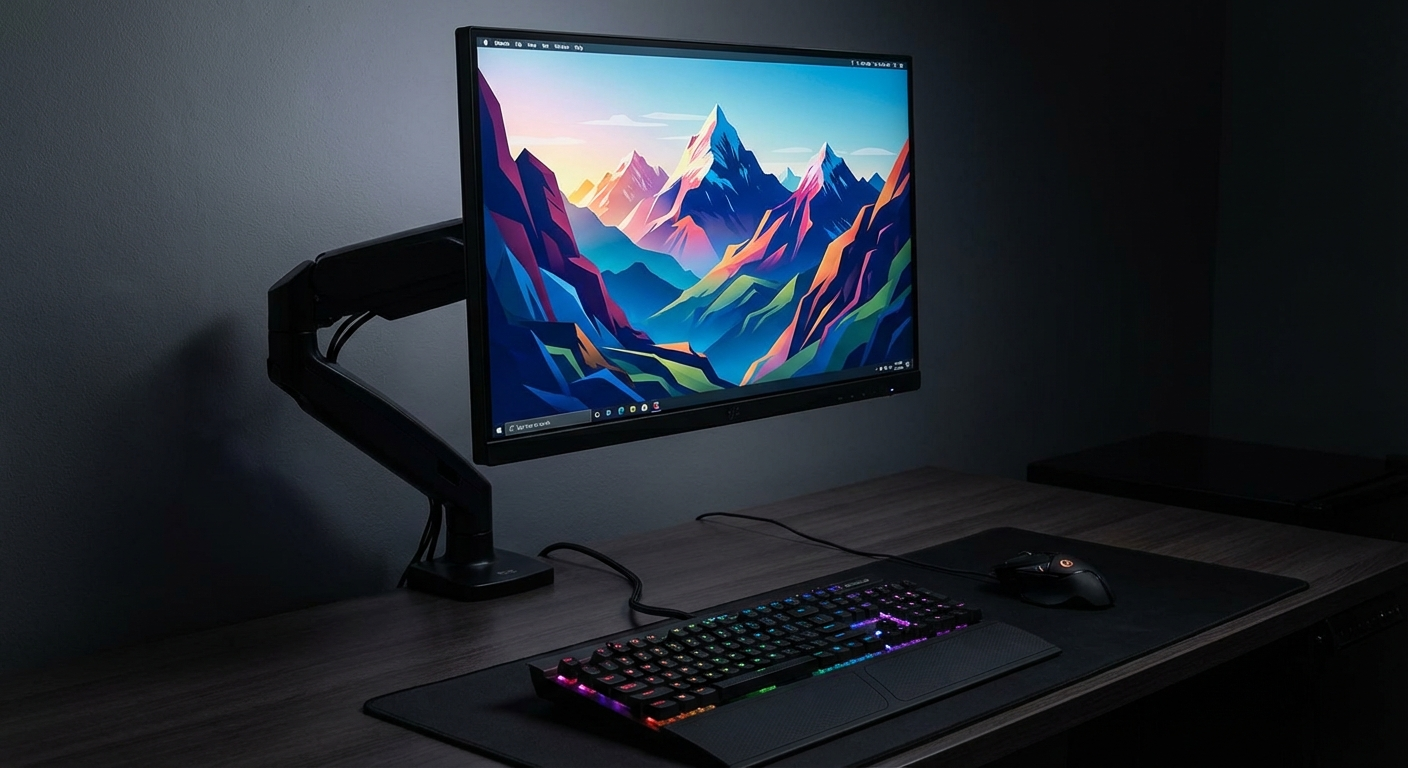 IODATA GigaCrysta 27インチ WQHD 275Hz セットアップイメージ