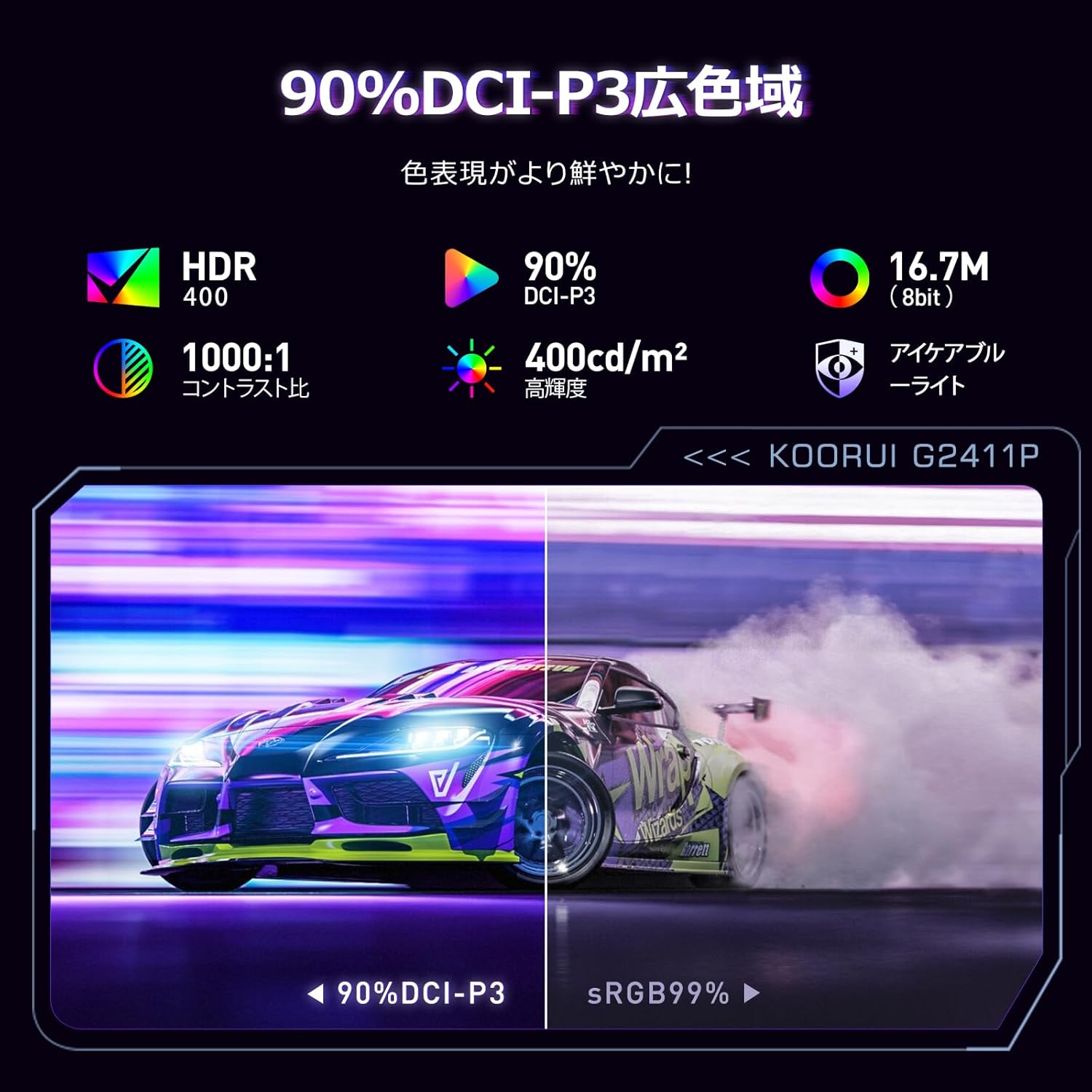 KOORUI G2411Pのゲーミング性能